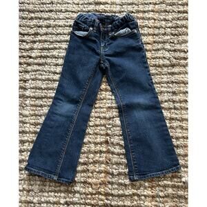 Baby Gap 1969 Toddler Girl Fit Flare Denim Jeans Size 4 Adjustable Waist
